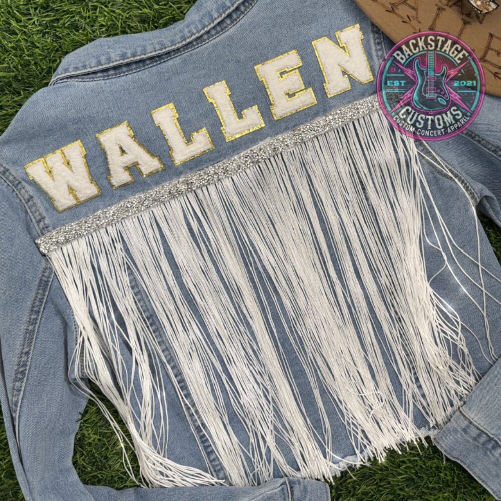 NEW Wallen Denim Jacket Fringe